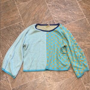 Dolan Blue and Yellow Patterned Sweater